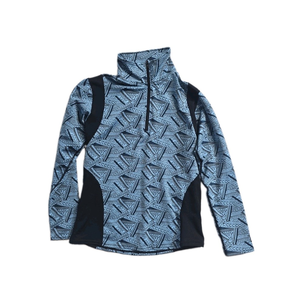 Girl's KERRITS Riding Equestrian Blue Black Top XL